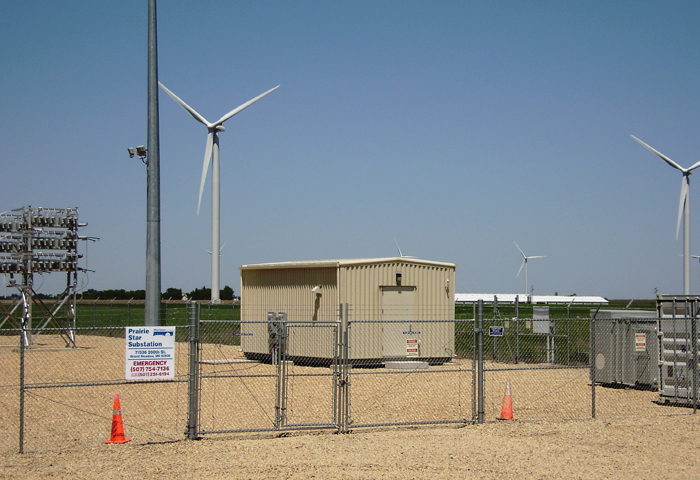 building near renewable energy plant